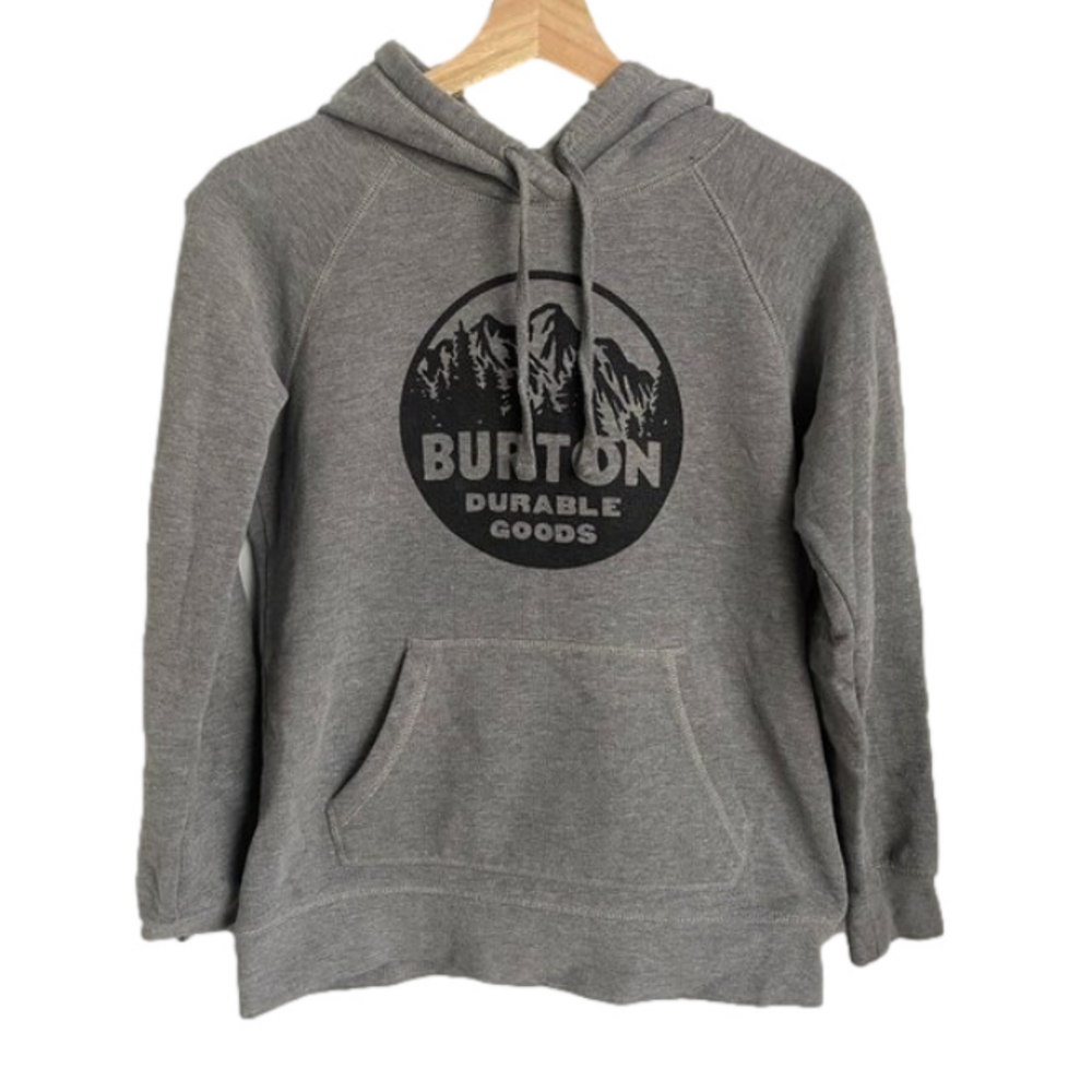 Burton Durable Goods Pullover Hoodie Sweartshirt Grey Size XS